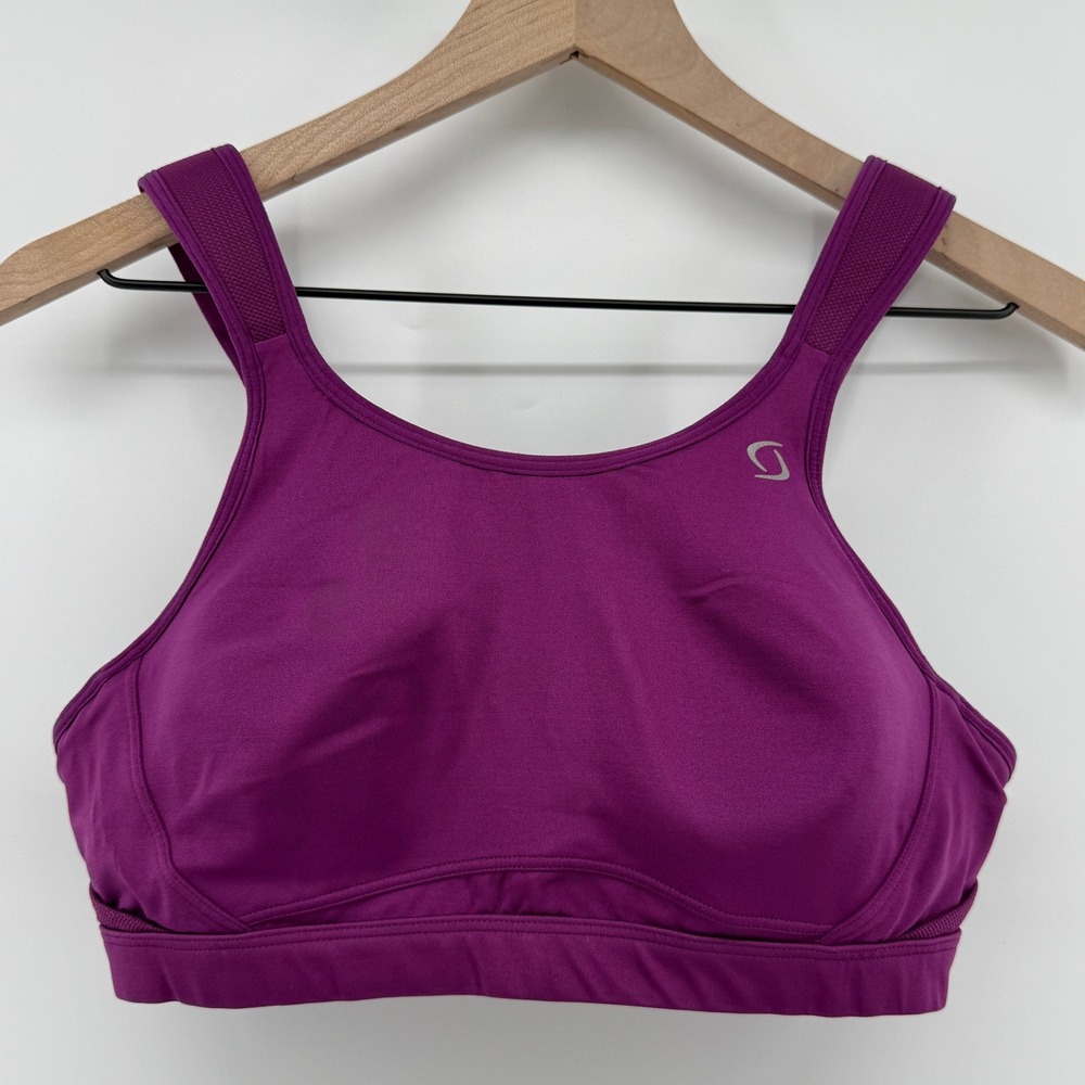 Moving Comfort Maia Sports Bra Purple 36C Underwire 350054 High Impact Active